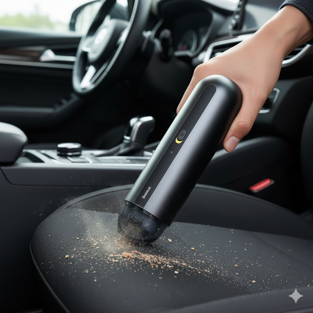 Portable Car Vacuum Cleaner – Powerful, Cordless & Compact
